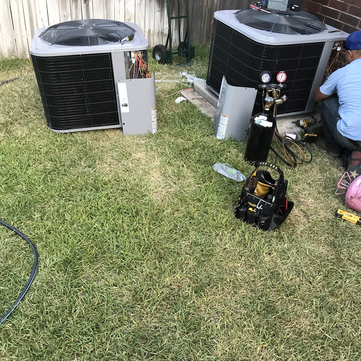 HVAC Equipment Install Real HVAC installation project completed by C.S.W. Power Solutions licensed crew in San Antonio.
