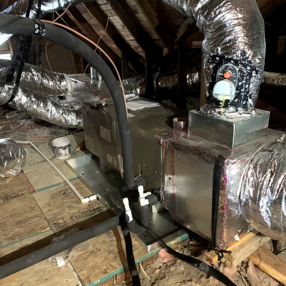 Indoor Air Handler Service Indoor HVAC air handler project by C.S.W. Power Solutions HVAC crew in San Antonio Texas.
